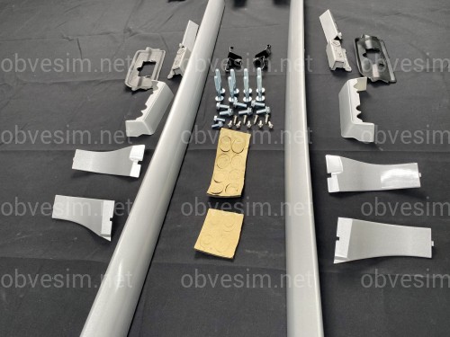 Рейлинги на крышу Toyota Land Cruiser Prado 150 2009-2020 качество оригинала (алюминий 2шт.) ЦВЕТ СЕРЕБРО