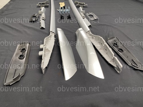 Рейлинги на крышу Toyota Land Cruiser Prado 150 2009-2020 качество оригинала (алюминий 2шт.) ЦВЕТ СЕРЕБРО