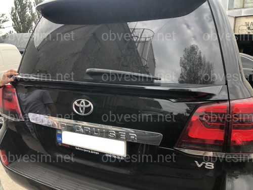 Спойлер под стекло WALD Toyota Land Cruiser 200 2008-2016 ABS пластик цвет черный