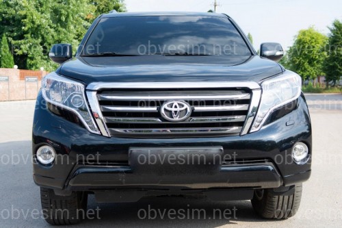 Решетка радиатора LX Mode Toyota Land Cruiser Prado 150 2013-2017 ABS пластик в черном матовом цвете