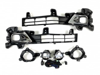 LED противотуманные фары с накладками Toyota Land Cruiser 200 2016-2021