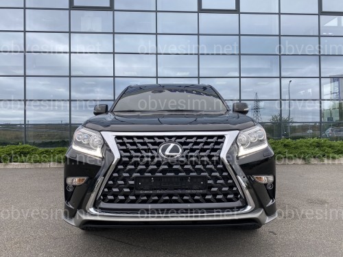 Комплект обвеса Lexus GX 460 2014-2021 серый цвет (юбки передняя и задняя, хром молдинг)
