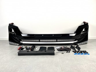 Юбка переднего бампера Modelista LED Toyota Land Cruiser Prado 150 2013+ ABS черный цвет