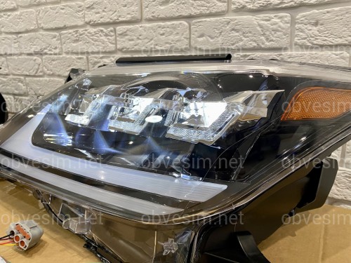 Фары Full LED 3 линзы Lexus LX 570 2012-2015 в стиле рестайлинг 2016