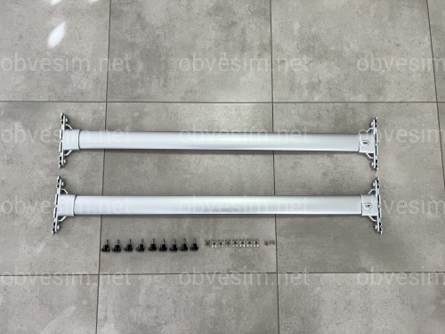 Поперечные рейлинги для Toyota Land Cruiser 200 2007-2021 цвет серый