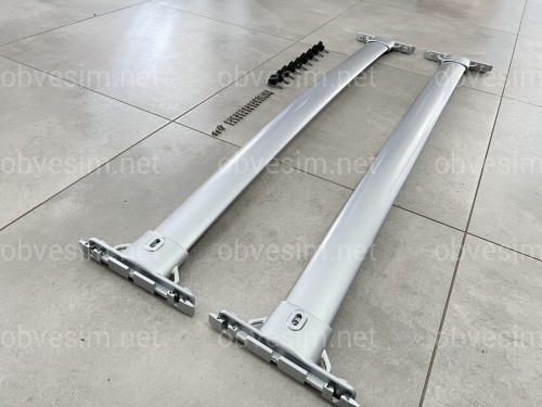 Поперечные рейлинги для Toyota Land Cruiser 200 2007-2021 цвет серый