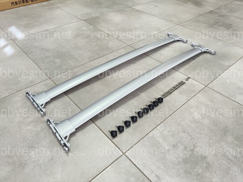 Поперечные рейлинги для Toyota Land Cruiser 200 2007-2021 цвет серый