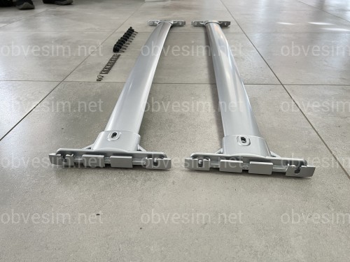 Поперечные рейлинги для Toyota Land Cruiser 200 2007-2021 цвет серый