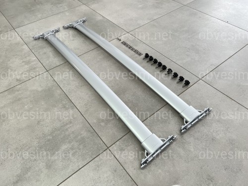 Поперечные рейлинги для Toyota Land Cruiser 200 2007-2021 цвет серый