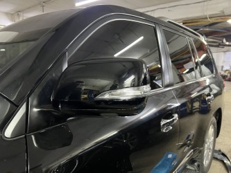 Заменяемые крышки зеркал с поворотами Toyota LC 200 2007-2011 / Lexus LX 570 2008-2011 модель рестайлинг LX 570 2012+ цвет черный