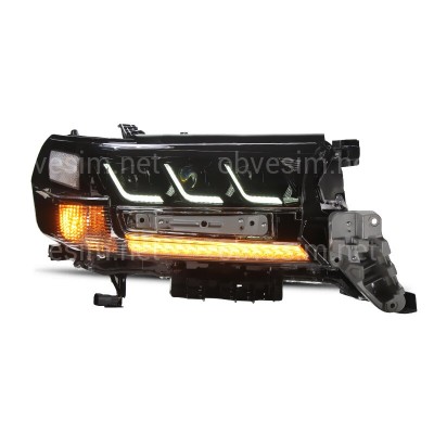 Фары FULL LED 3 линзы Toyota Land Cruiser 200 2015-2022 (левая+правая)