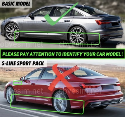 Брызговики Audi A6 C8 2018-2022 СЕДАН / УНИВЕРСАЛ комплект 4 шт.