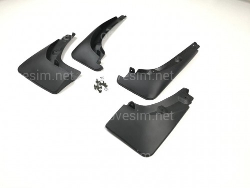 Брызговики под расширители арок Toyota Rav-4 2006-2012 комплект 4 шт.