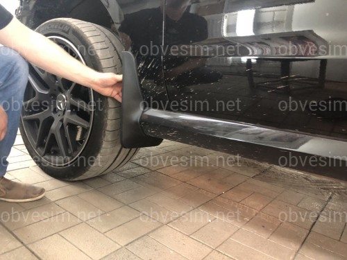 Брызговики Mercedes Benz GLE W166 2015-2018  для авто БЕЗ ПОДНОЖКИ AMG ПАКЕТ комплект 4 шт.