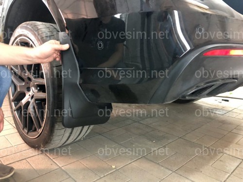Брызговики Mercedes Benz GLE W166 2015-2018  для авто БЕЗ ПОДНОЖКИ AMG ПАКЕТ комплект 4 шт.