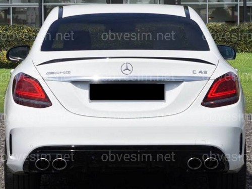 Спойлер лип на багажник AMG Mercedes-Benz C-class W205 2014- ABS пластик под покраску