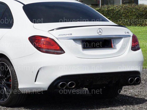 Спойлер лип на багажник AMG Mercedes-Benz C-class W205 2014- ABS пластик под покраску