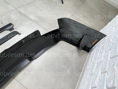 Юбка заднего бампера Modellista Toyota Land Cruiser Prado 150 2017+ под 1 трубу цвет черный