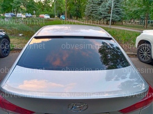 Козырек на стекло Hyundai Elantra AD 2016-2021 ABS пластик под покраску
