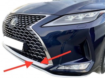Нижняя хром окантовка решетки Lexus RX 2019-2022