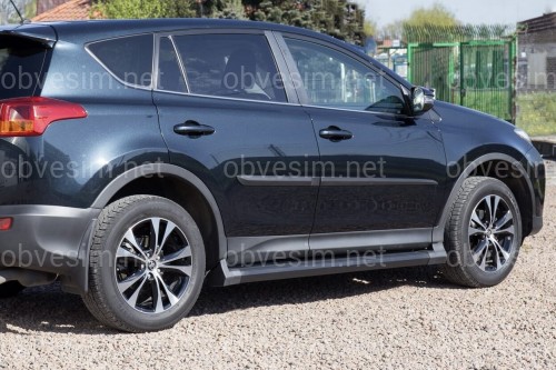 Пороги боковые подножки Toyota Rav-4 2013-2015 2 шт.