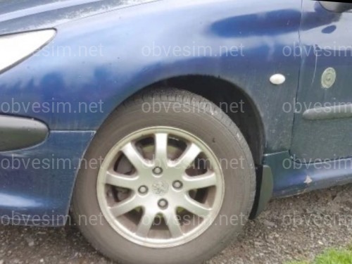 Брызговики Peugeot 206 хетчбек 2004-2008, комплект 4шт.