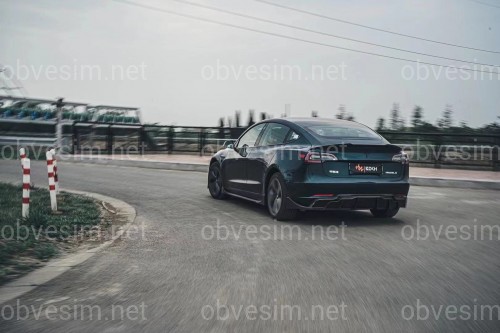 Спойлер лип багажника Tesla model 3 2017-  ABS пластик, цвет черный глянец