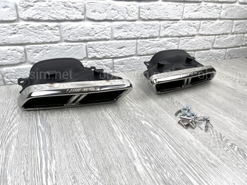 Насадки на выхлопные трубы AMG С63S Mercedes Benz С Class W205 2014-2018
