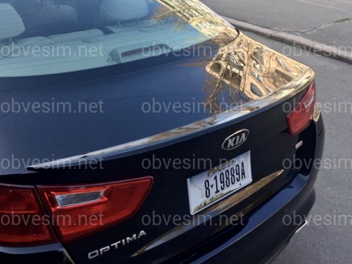 Спойлер лип на багажник Kia Optima 2014-2015 ABS пластик под покраску
