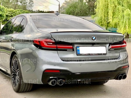 Спойлер лип M5 стиль BMW 5 series G30 2017- ABS пластик, черный глянец