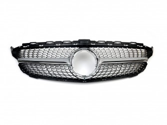Решетка радиатора Diamond Silver Mercedes C-Class W205 2019-2021