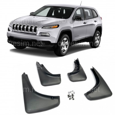 Брызговики Jeep Cherokee KL 2013-2018, комплект 4шт.