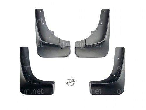 Брызговики Mitsubishi Outlander XL  2007-2012 под узкий порог комплект 4шт
