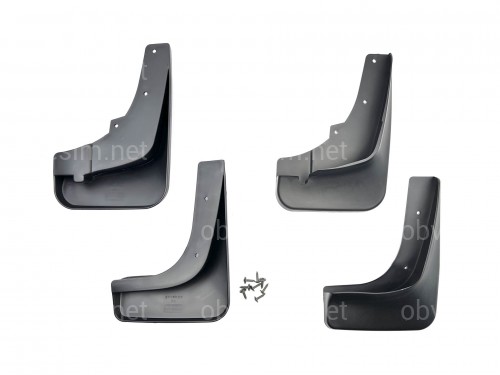 Брызговики Mitsubishi Outlander XL  2007-2012 под узкий порог комплект 4шт