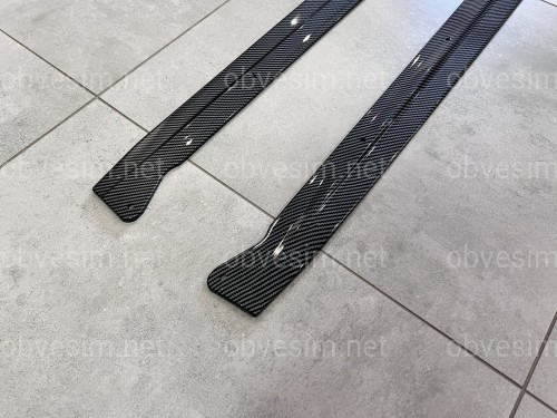 Лезвия под пороги M-Perfomance BMW X5 F15 2013-2018 2шт. под карбон