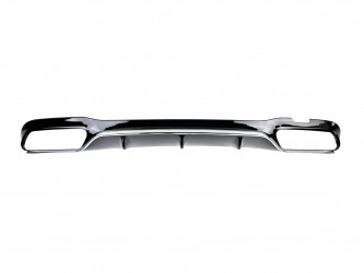 Накладка заднего бампера (диффузор) AMG черная с хромом Mercedes E-Class W213 2016-2020
