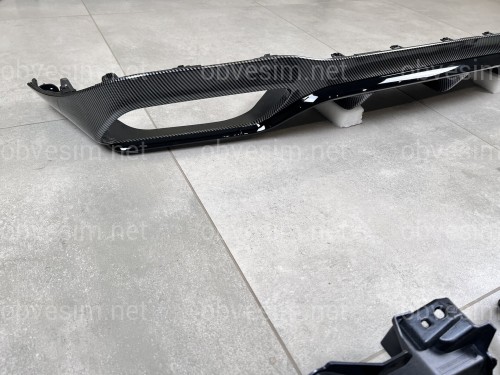 Накладка заднего бампера (диффузор) AMG под карбон Mercedes E-Class W213 2016-2020