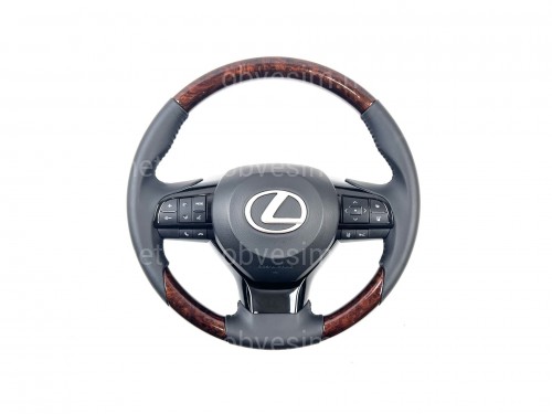 Руль в сборе черный с деревом Lexus LX 570 / GX 460