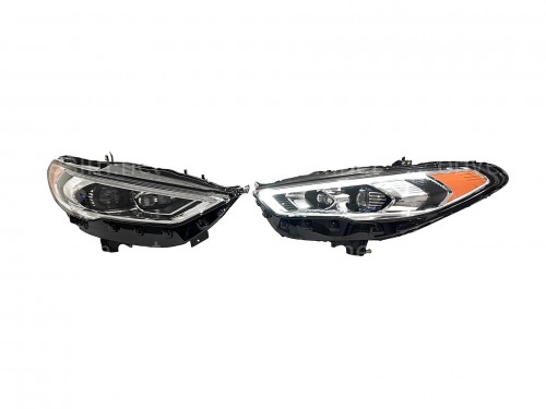 Передние LED фары Ford Fusion USA 2017-2021 (желтый габарит)