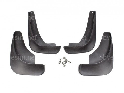 Брызговики Mazda 3 СЕДАН С ПОРОГАМИ  2006-2008, комплект 4шт.