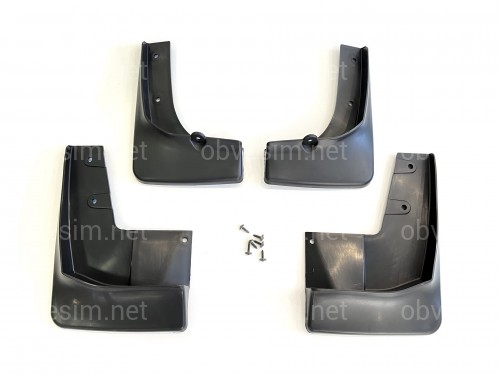 Брызговики  Mitsubishi Outlander до рестайлинга и без арок 2003-2005 комплект 4шт.