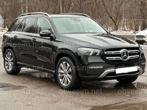 Брызговики Mercedes Benz GLE V167 2019+  с узкими не крашенными расширителями арок и без порогов, комплект 4шт