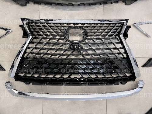 Бампер в сборе с решеткой в стиле 2020+ для Lexus RX 2015-2019