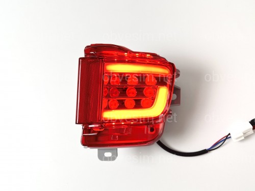 LED задние габариты (туманки) Toyota Land Cruiser 200 2015-2022 красные, 2шт.