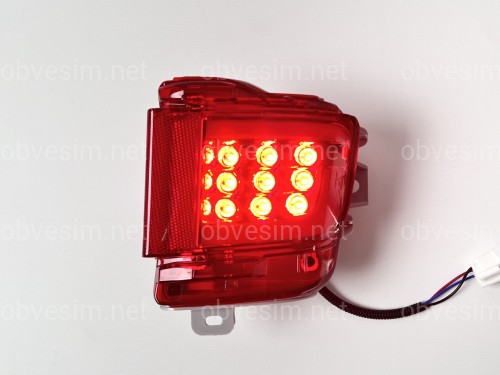 LED задние габариты (туманки) Toyota Land Cruiser 200 2015-2022 красные, 2шт.