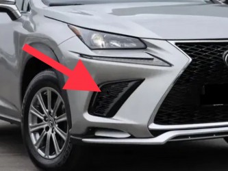 Накладка переднего бампера Lexus NX F-Sport 2018+ ПРАВАЯ СТОРОНА