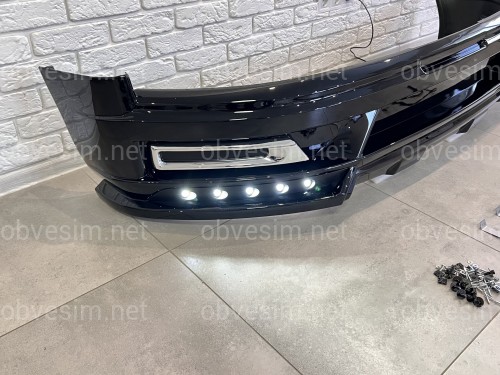 Обвес юбка переднего бампера WALD Toyota Land Cruiser 200 2016-2022 цвет черный