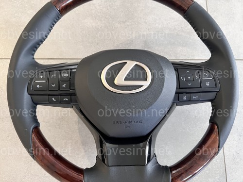 Руль в сборе черный с деревом Lexus LX 570 / GX 460