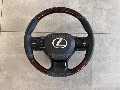 Руль в сборе черный с деревом Lexus LX 570 / GX 460