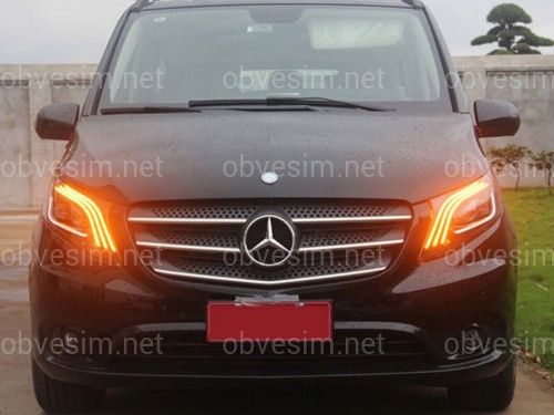 Full led фары стиль Maybach Mercedes Benz W447 Vito / V-class / Metris (левая+ правая) комплектные с блоками